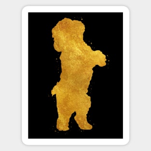 Bichon frise breed golden art Sticker